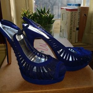 Jessica Simpson Royal blue sling-back heels